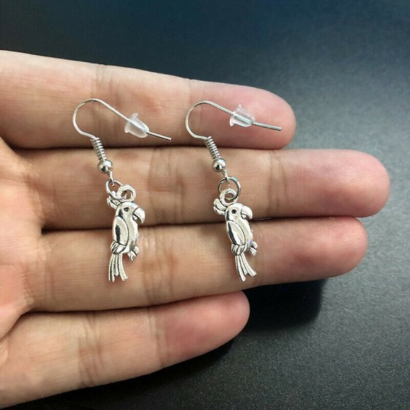 Parrot Silver Earrings - Picture 4 of 4